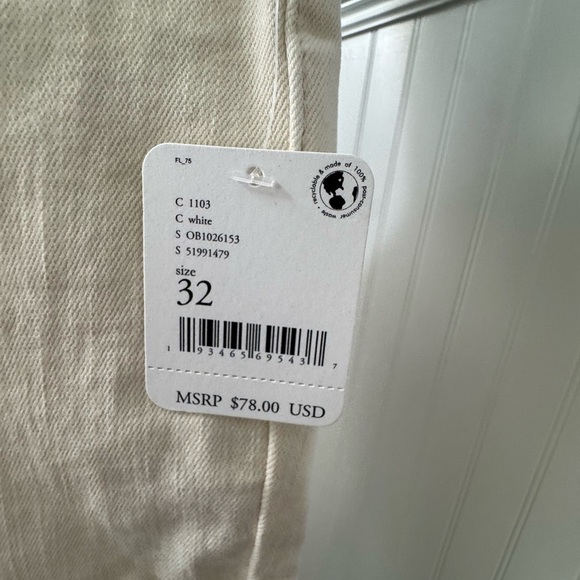 NWT Free People Penny Pull on Flare Jeans ~ White~ size 32 🤍 - Picture 10 of 15